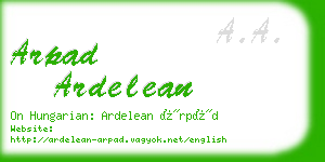 arpad ardelean business card